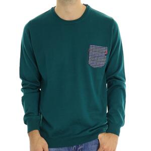 MAGLIA CON TASCHINO PETROLIO